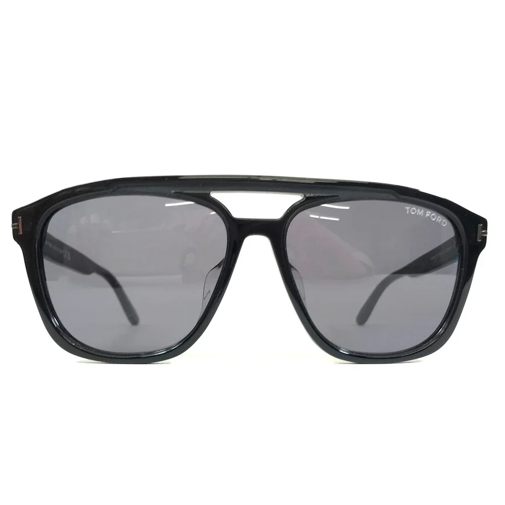 Tom Ford Sunglasses Gerrard TF776-F-N 01A Polished Black Asian Fit w Gray Lenses